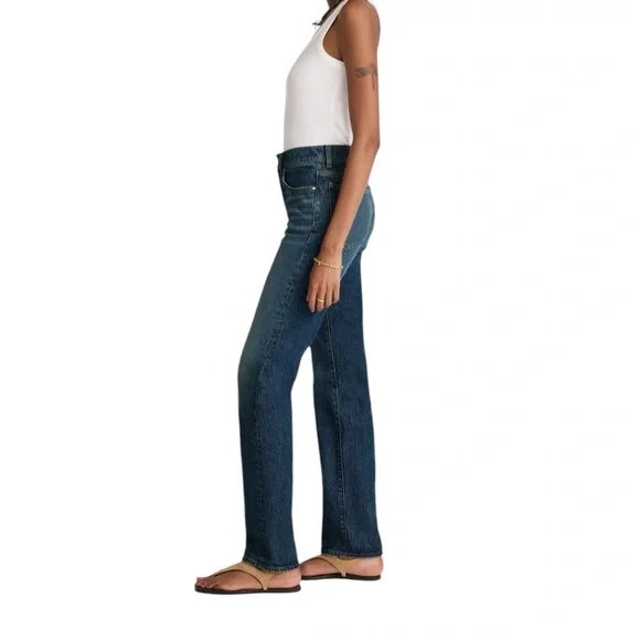 Madewell The Tall Longline Straight Jean in Greendale Wash (32 Tall) - Picture 4 of 11